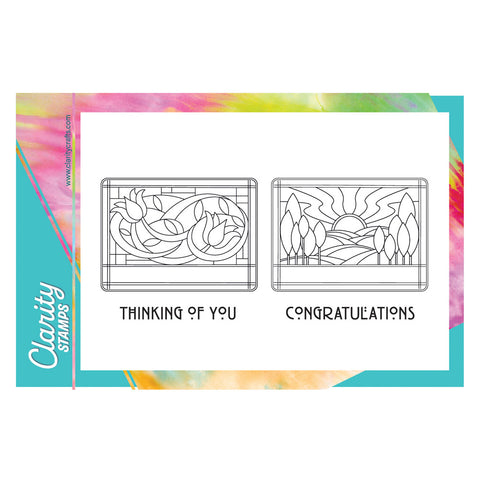 Art Nouveau Congratulations & Thinking of You A5 Stamp Set