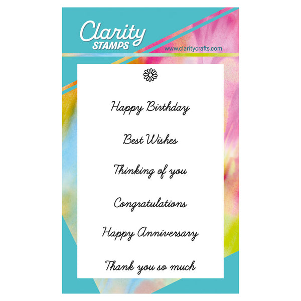 Petite Sentiments A7 Stamp Set Claritystamp