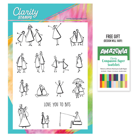 Barbara's Triangle People A4 Stamp Set + FREE Companion Paper Swatches!
