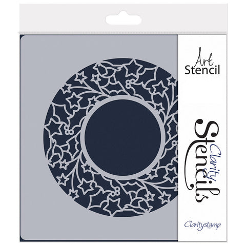 Holly & Robin Aperture Round Stencil 7" x 7"