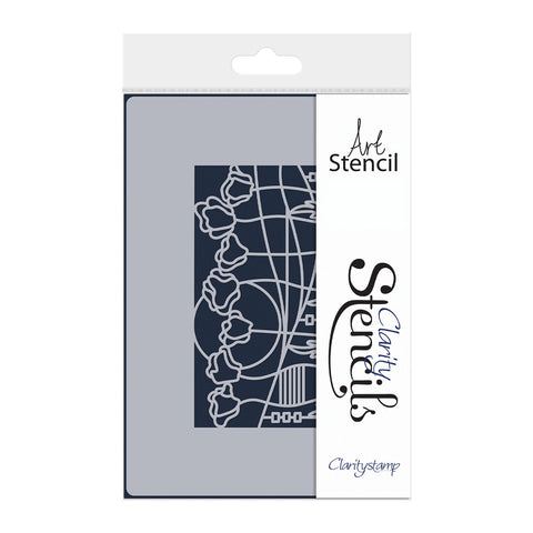 Art Nouveau Poppy Fields A5 Stencil