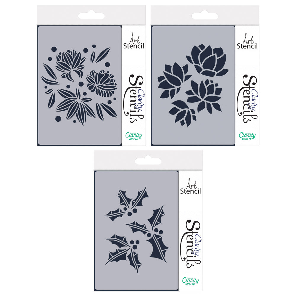 Barbara's Big Blooms A5 Stencil Collection