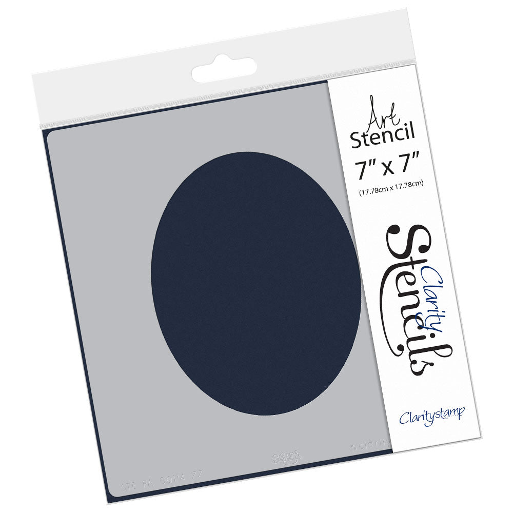 Oval Frame 7" x 7" Stencil