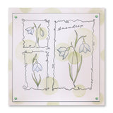 Barbara's SHAC Snowdrop Floral Panels Stamp, Mask & Stencil Trio