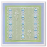 Barbara's SHAC Snowdrop Floral Panels A5 Square Groovi Plate