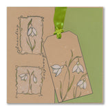 Barbara's SHAC Snowdrop Floral Panels Stamp, Mask & Stencil Trio