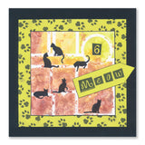 Abstract Layout 2 7" x 7" Stencil Duo
