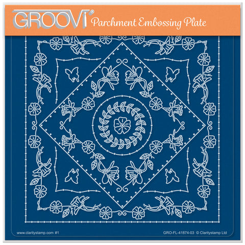 Jazz's Spring Daffodils Frame A5 Square Groovi Plate