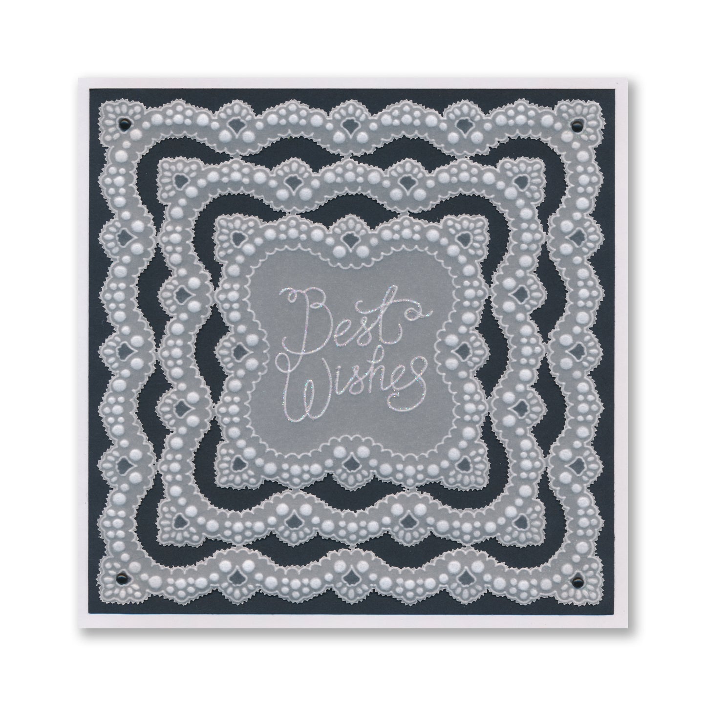 Nested Squares Lace Doily Frames A5 Square Groovi Plate