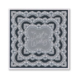 Nested Squares Lace Doily Frames A5 Square Groovi Plate