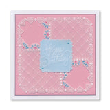 Nested Squares Lace Heart Frames A5 Square Groovi Plate