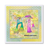 Barbara's SHAC Hippie Chicks A4 Stamp Set & A5 Groovi Plate