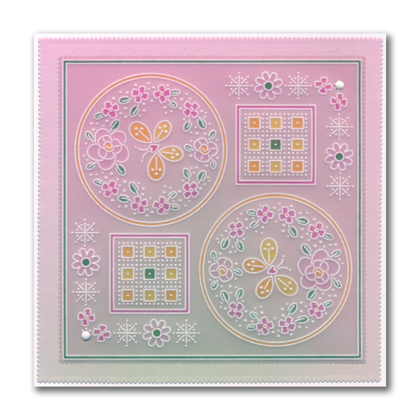 Wonderful Wildflowers Parchlet A6 Square Groovi Plate