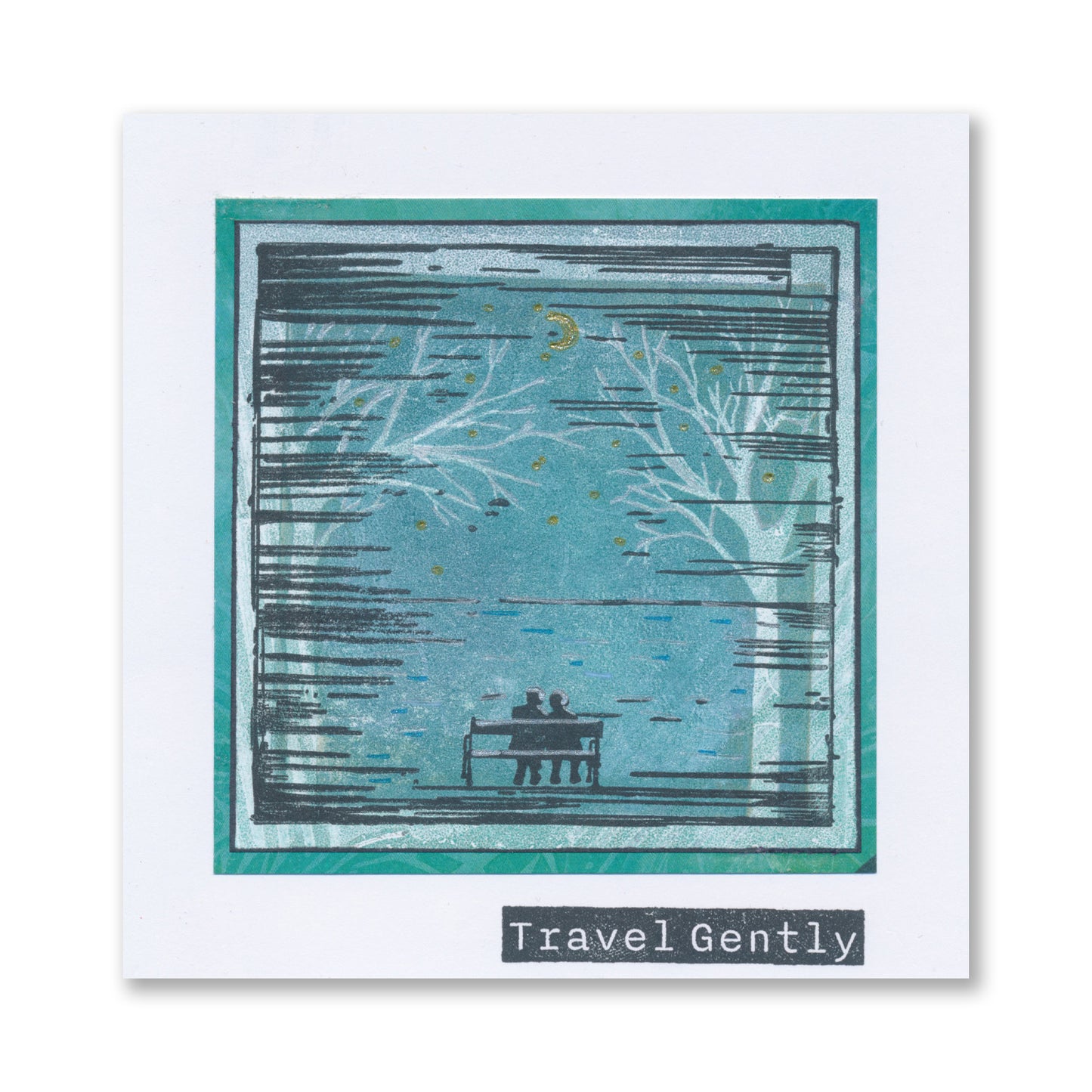 Square Tree Aperture - Travel Gently A6 Stamp Set