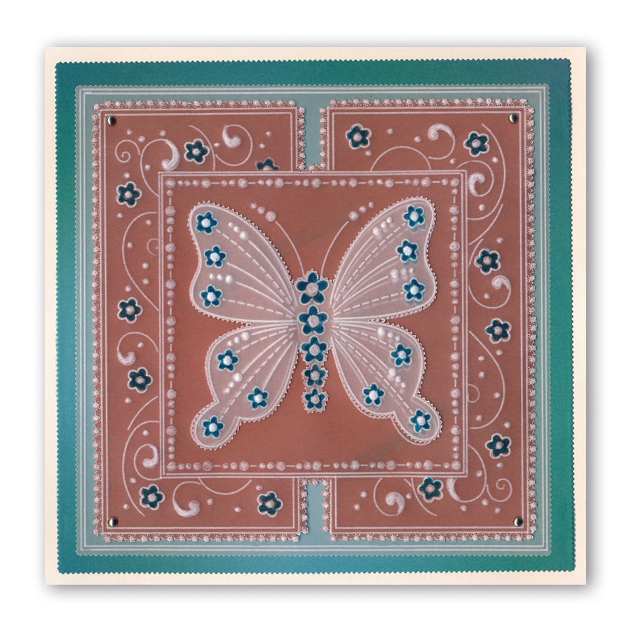 Tina's Butterfly Papillon A6 Square Groovi Baby Plate