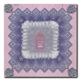 Linda's 123 - Blue Tits A4 Square Groovi Plate