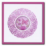 Barbara's SHAC Peace - Japanese 2 Way Overlay Flowers & Butterflies Stamp, Mask & Stencil Duo