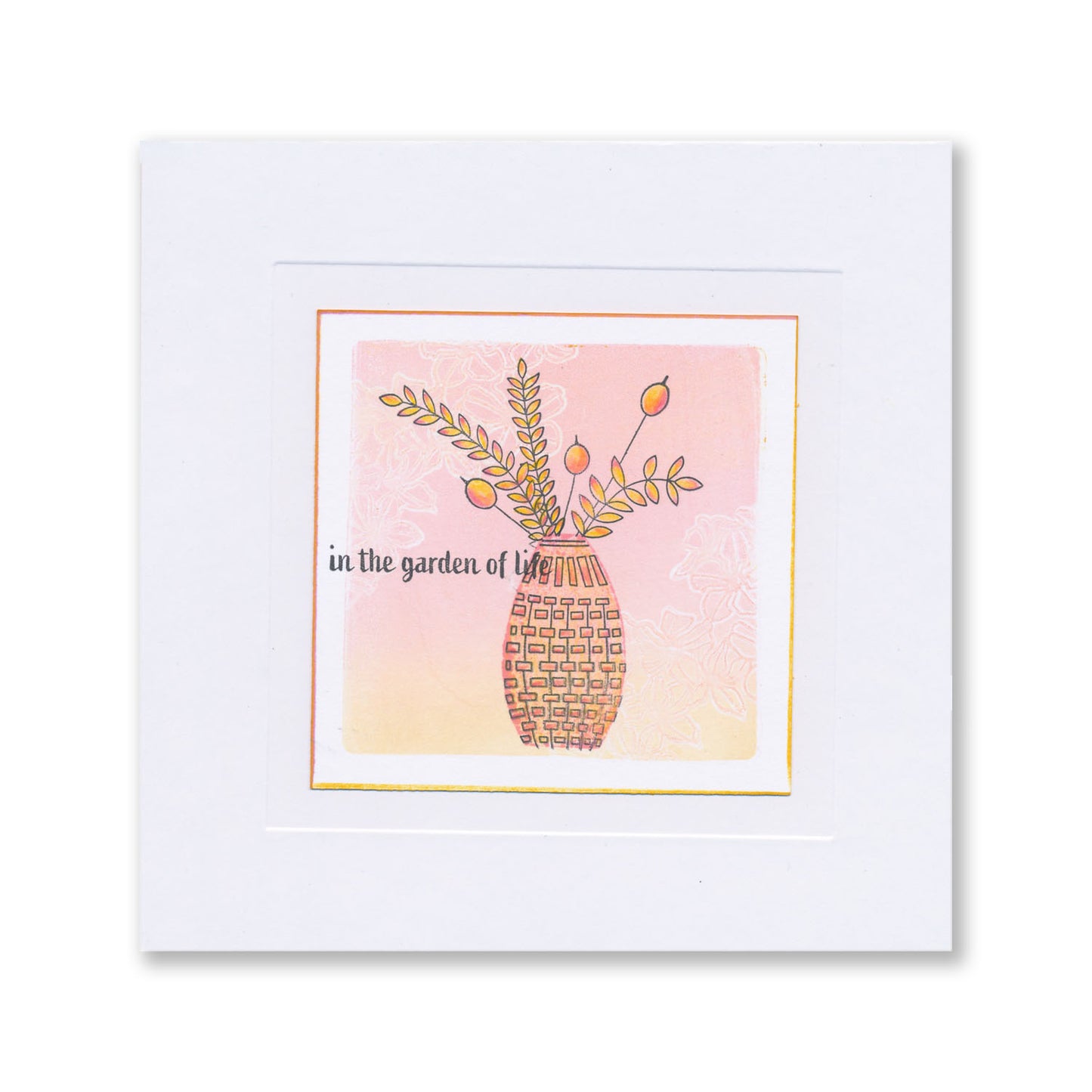 Barbara's SHAC Vases & Foliage A5 Square Stamp & Mask Set