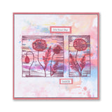 Linocut Floral - Poppies A5 Stamp Set