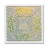 Tina's Thank You Floral Swirls & Corners All in One A5 Square Groovi Plate