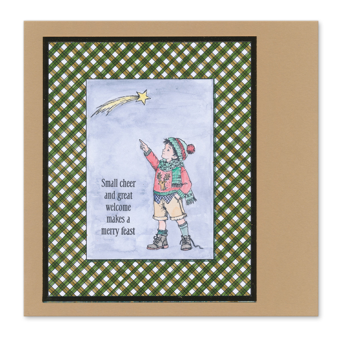 Barbara's Christmas Vintage Children A5 Stamp & Mask Set