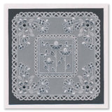 Tina's Flowerette Butterfly Parchlet A6 Square Groovi Plate