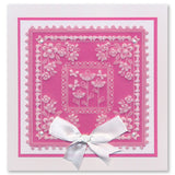 Tina's Flowerette Butterfly Parchlet A6 Square Groovi Plate