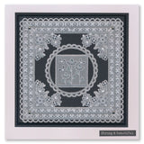 Tina's Flowerette Butterfly Parchlet A6 Square Groovi Plate