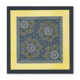 Tina's Teardrop & Petal Embroidery A5 Square Groovi Plate Duo