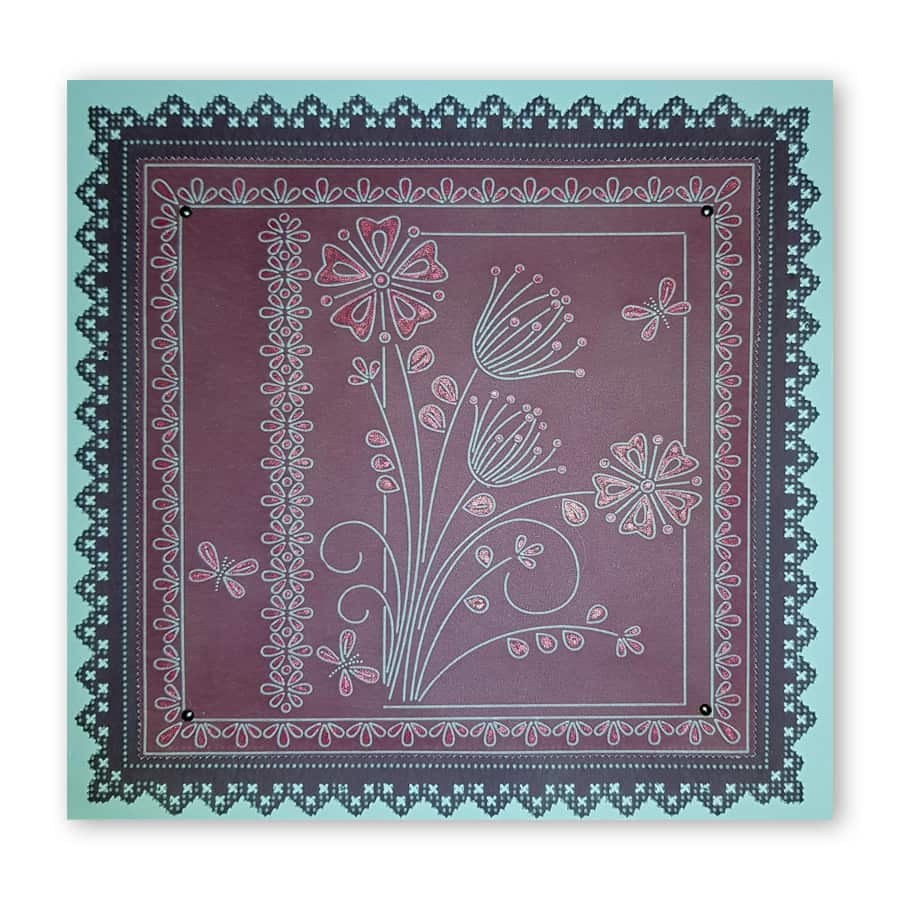 Tina's Floral Delights A5 Square Groovi Plate Collection