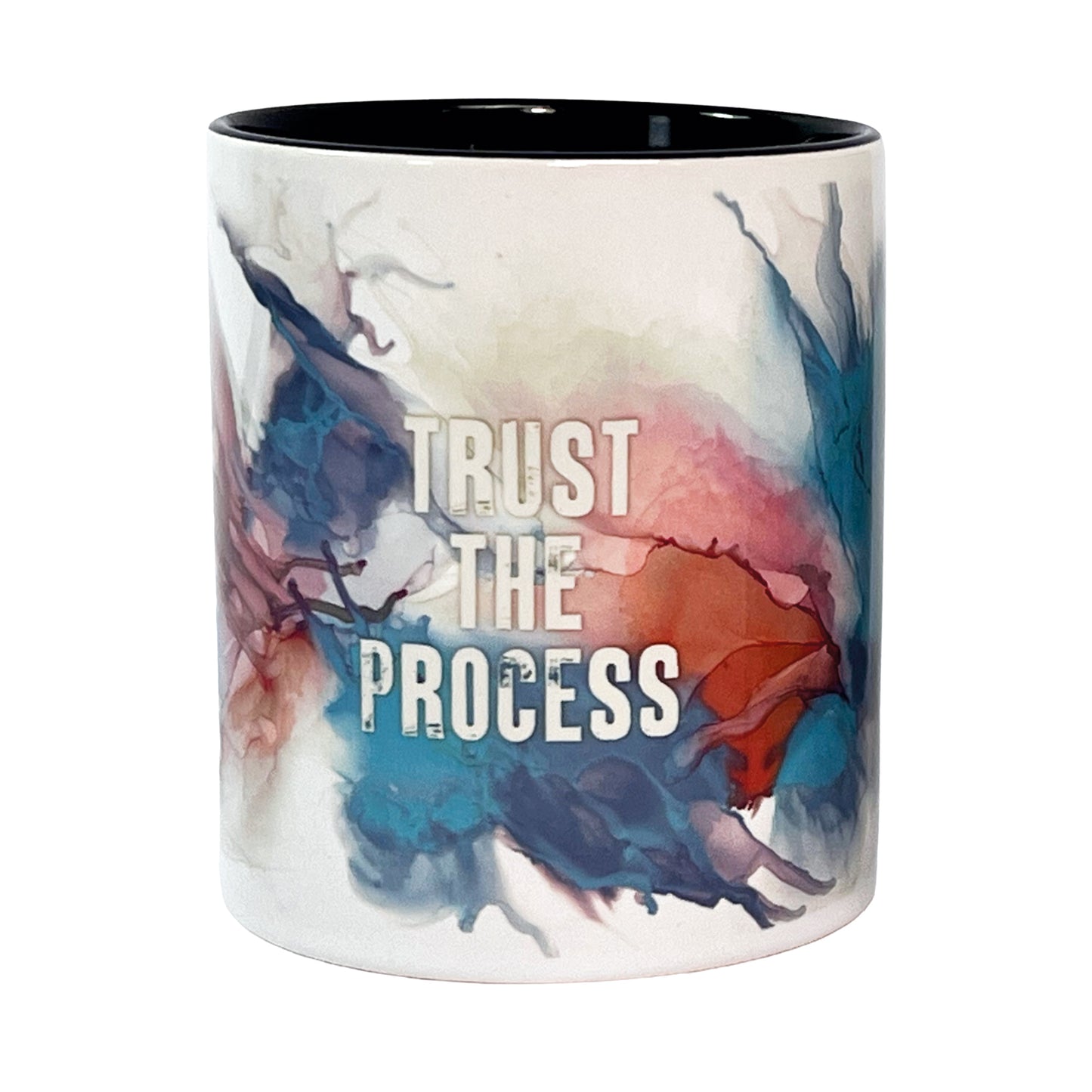 Small Ceramic Pen Pot - Trust The Process - White Writing