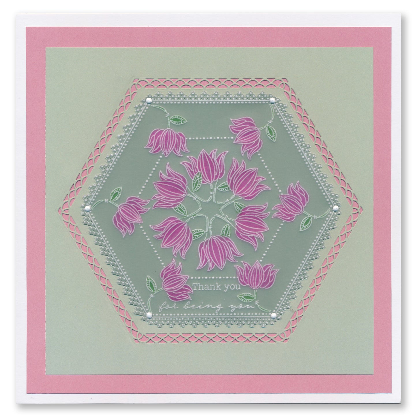 Barbara's SHAC Tulip Floral Panels A5 Square Groovi Plate
