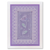 Barbara's SHAC Tulip Floral Panels A5 Square Groovi Plate