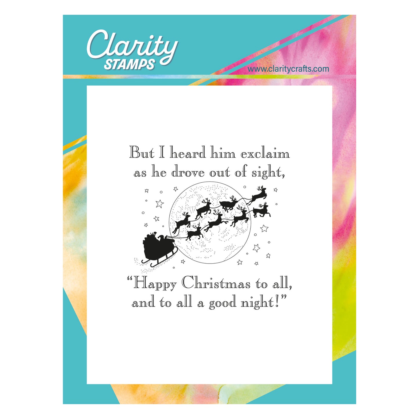 Twas the Night 15 - Good Night - Fine Line A6 Square Stamp