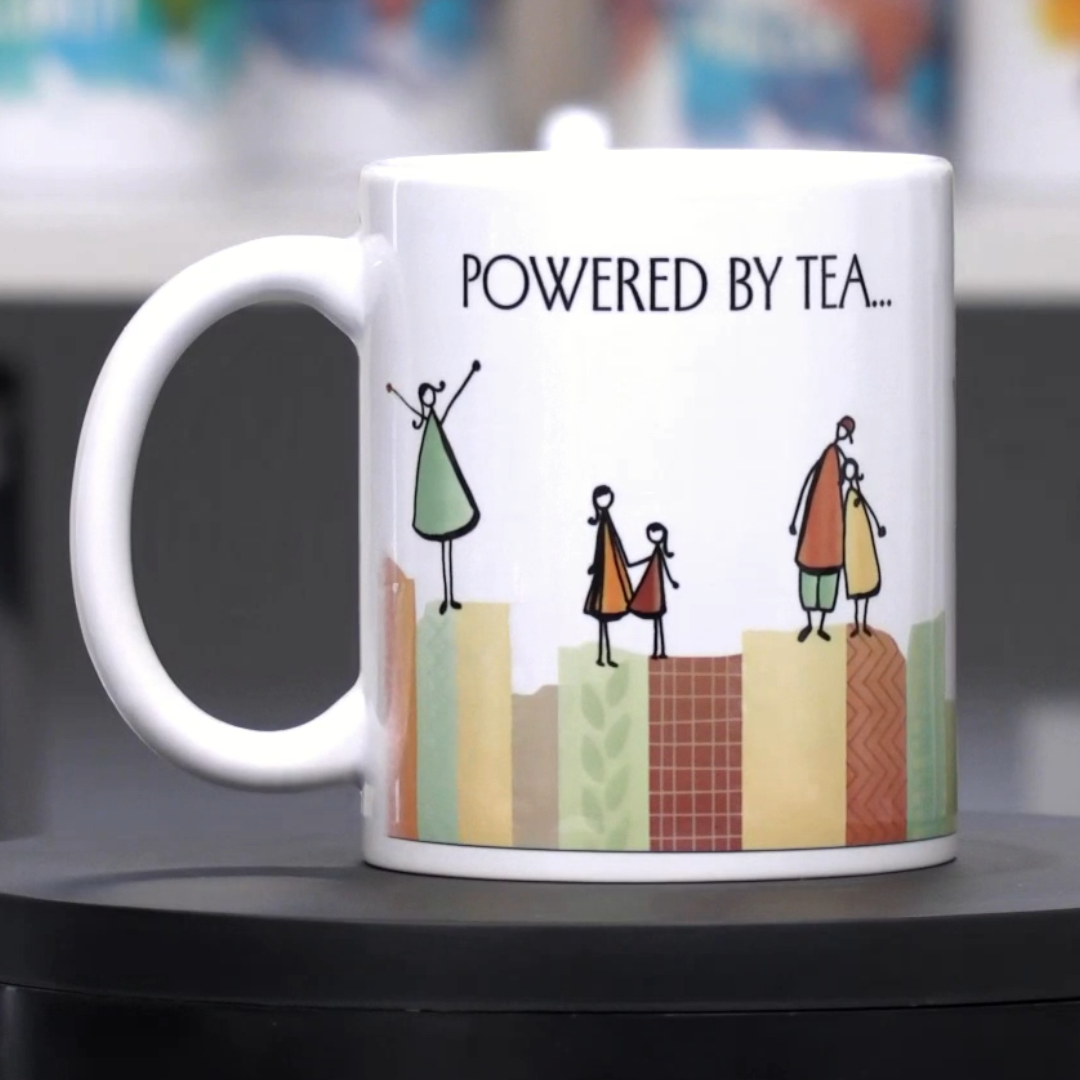 Clarity Character Mug - POWERED BY TEA... AND GOOD IDEAS