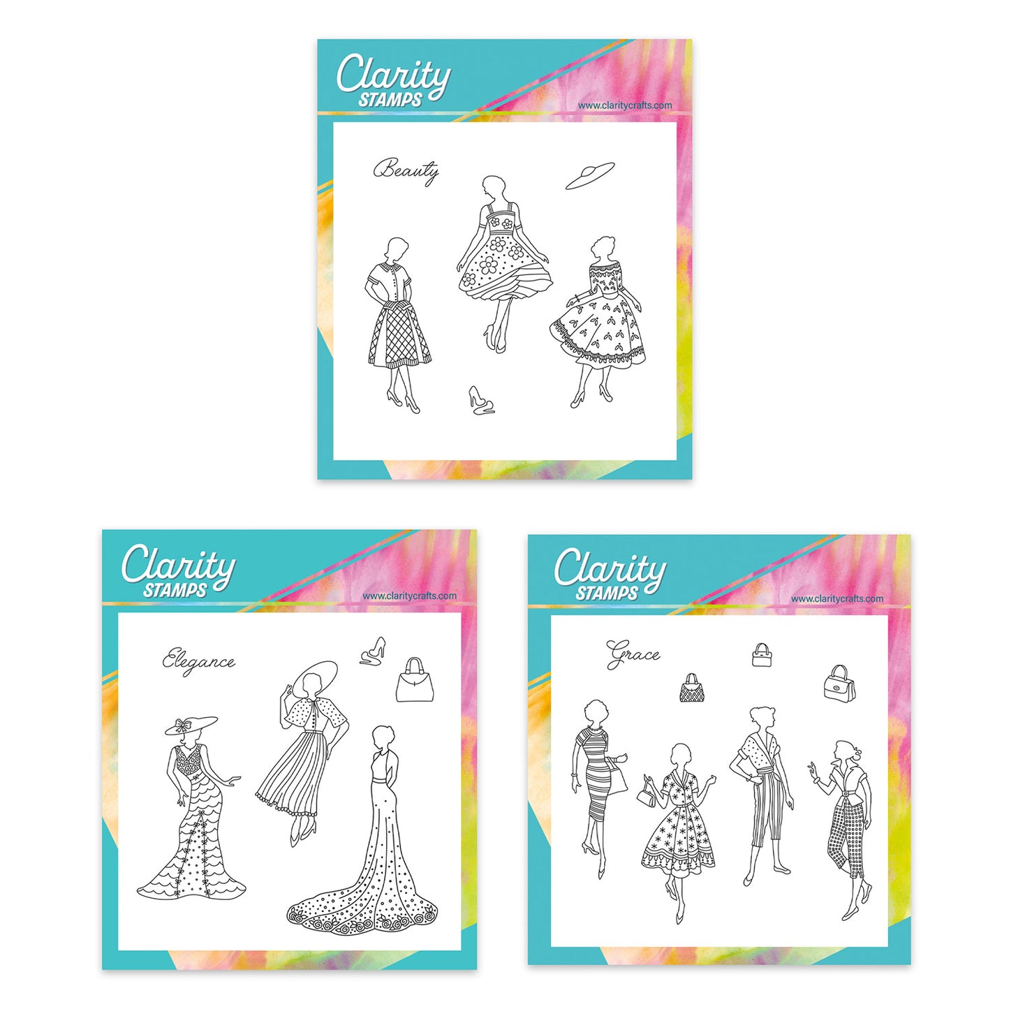 Barbara's Elegant Ladies A5 Square Stamp & Mask Collection