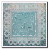 Tina's Small Christmas Corners 4 A5 Square Groovi Plate