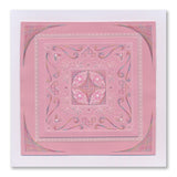 Tina's Hearts & Swirls Embroidery Parchlet A6 Square Groovi Plate