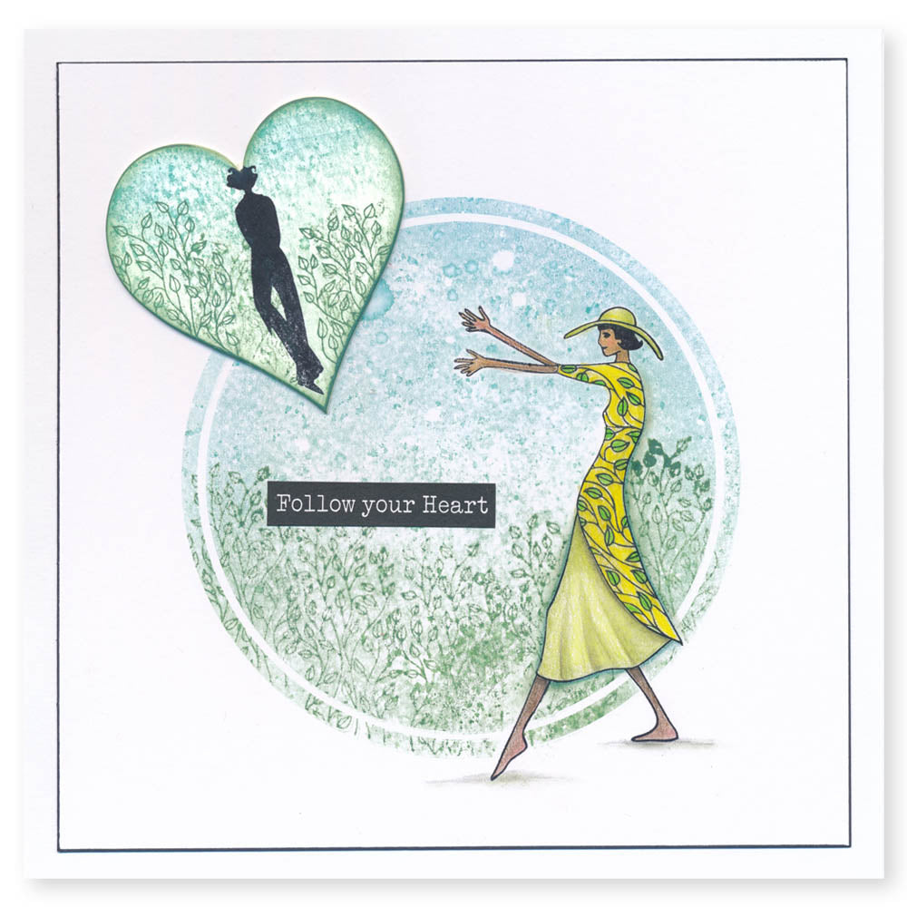 CLEARANCE Barbara's Clarity Characters - Laurel A6 Stamp & Mask Set