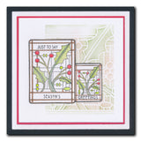 Art Nouveau Christmas Holly & Christmas Stars A5 Stencil Duo