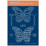 Happy Birthday Butterflies A6 Groovi Plate