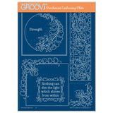 Barbara's Strength - Floral Crescent & Panel A5 Groovi Plate