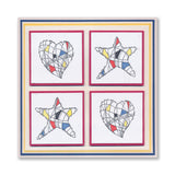 Wire Christmas Shapes A5 Square Stamp & Mask Set