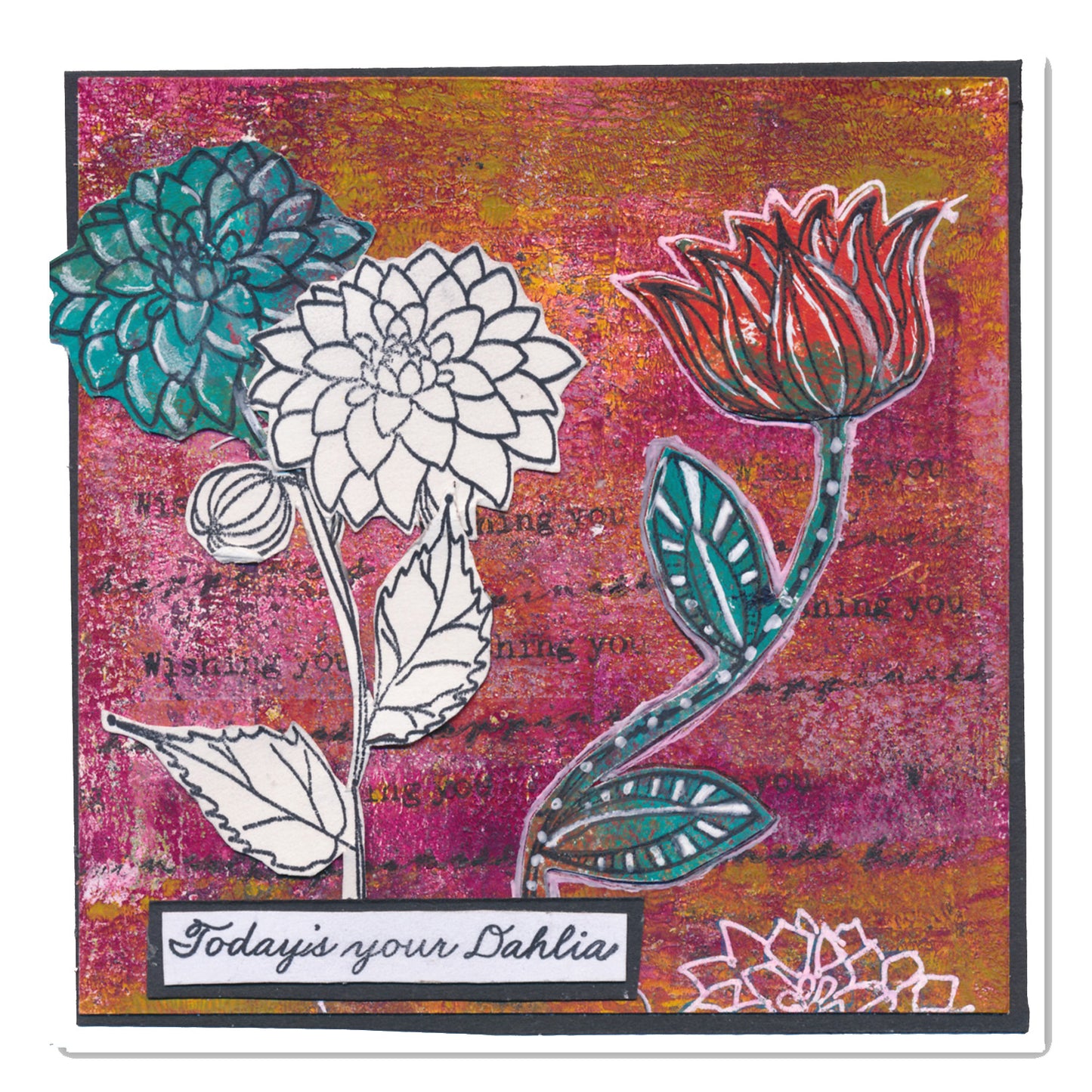 Barbara's SHAC Dahlia Floral Panels Stamp, Mask & Stencil Trio