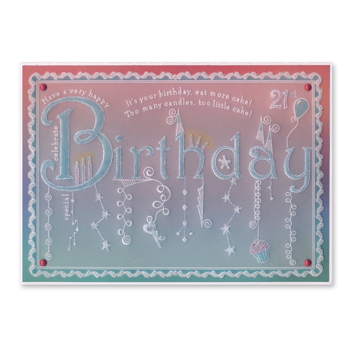 Linda's Birthday Dangles A5 Groovi Plate