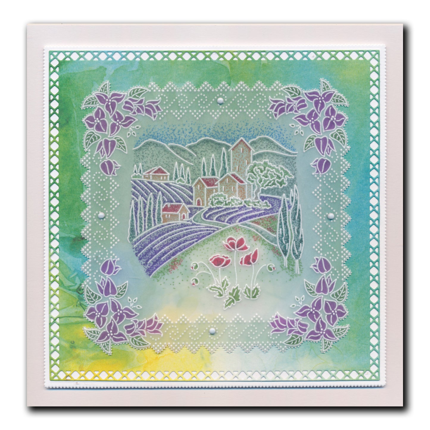 Linda's Village in Tuscany Layering Frame A4 Square Groovi Plate