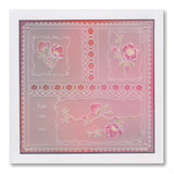 Barbara's SHAC Japonica Floral Panels A5 Square Groovi Plate