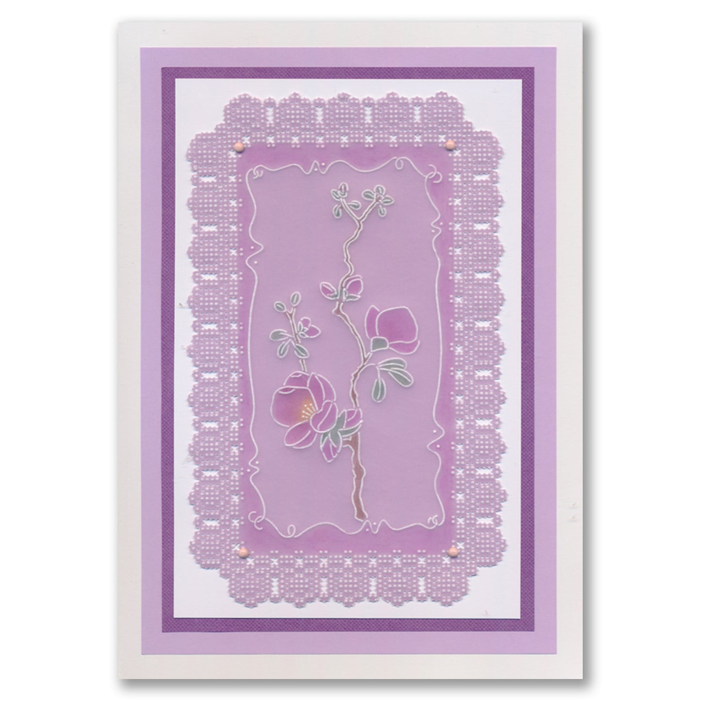 Barbara's SHAC Japonica Floral Panels A5 Square Groovi Plate