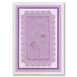 Barbara's SHAC Japonica Floral Panels A5 Square Groovi Plate