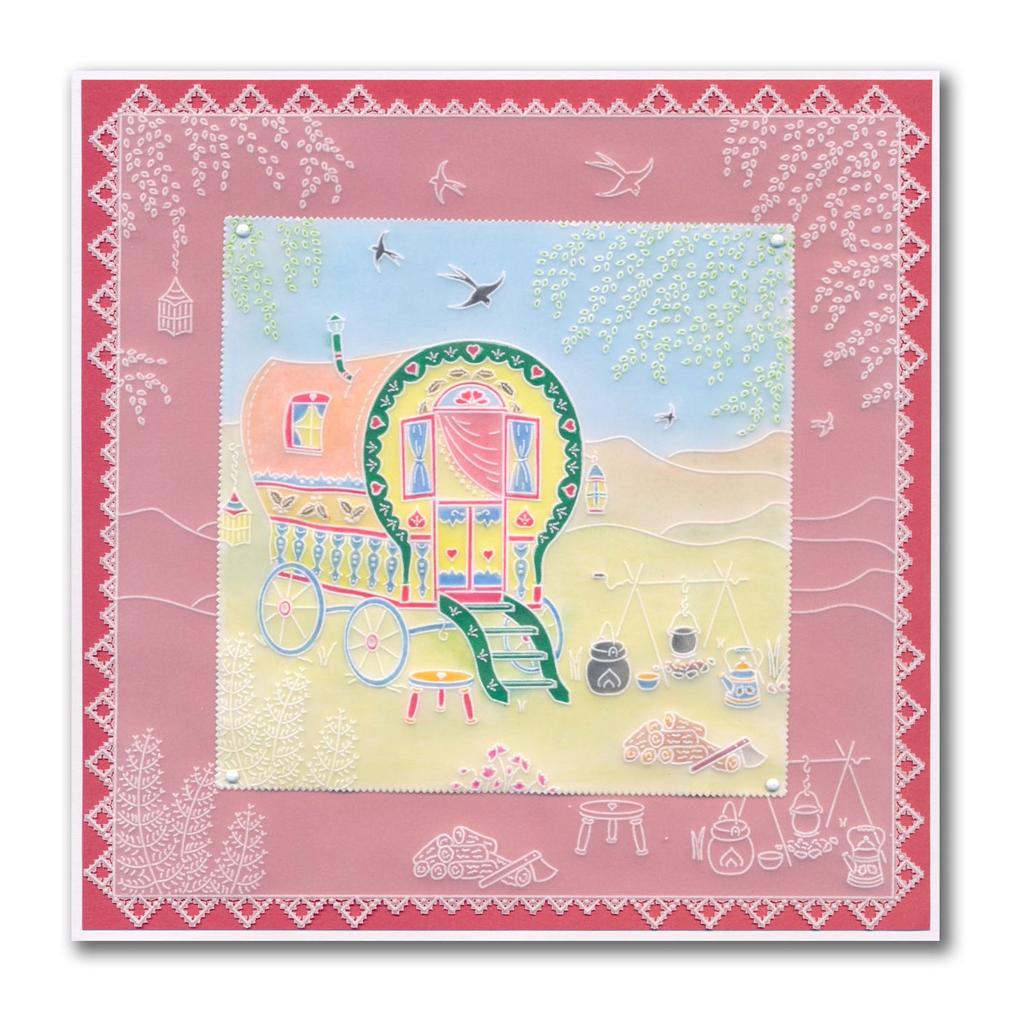 Linda's Romany Caravan A5 Square Groovi Plate
